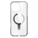 Speck Presidio Perfect-Clear Grip ClickLock & MagSafe - Etui iPhone 16 Pro Max (Clear / Chrome Finish / Serene Silver)