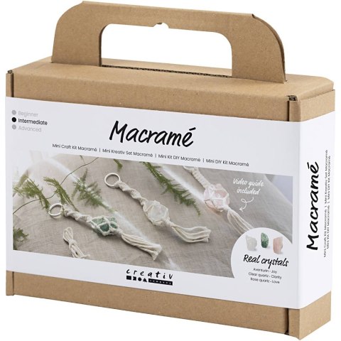Zestaw do makramy Breloczki z minerałami Zestaw do makramy Breloczki z minerałami
