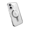 Speck Presidio Perfect-Clear ClickLock & MagSafe - Etui iPhone 16 (Clear / Chrome Finish / Serene Silver)