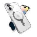 Speck Presidio Perfect-Clear ClickLock & MagSafe - Etui iPhone 16 (Clear / Chrome Finish / Serene Silver)