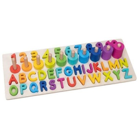 Litery i cyfry - puzzle alfanumeryczne układanka montessori - 91 el.