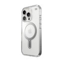 Speck Presidio Perfect-Clear ClickLock & MagSafe - Etui iPhone 16 Pro (Clear / Chrome Finish / Serene Silver)