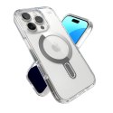 Speck Presidio Perfect-Clear ClickLock & MagSafe - Etui iPhone 16 Pro (Clear / Chrome Finish / Serene Silver)