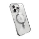 Speck Presidio Perfect-Clear Grip ClickLock & MagSafe - Etui iPhone 16 Pro (Clear / Chrome Finish / Serene Silver)