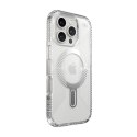 Speck Presidio Perfect-Clear Grip ClickLock & MagSafe - Etui iPhone 16 Pro (Clear / Chrome Finish / Serene Silver)