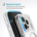 Speck Presidio Perfect-Clear Grip ClickLock & MagSafe - Etui iPhone 16 Pro Max (Clear / Chrome Finish / Serene Silver)