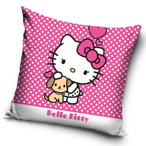 Poszewka dekoracyjna 40x40 Hello Kitty różowa welwetowa 12 Carbotex