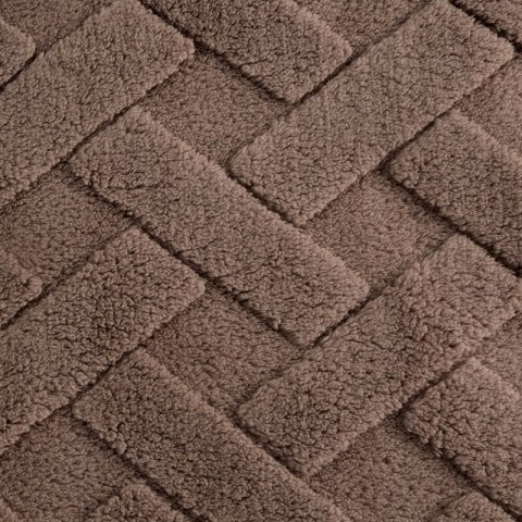 Koc narzuta 170x210 Caro beżowy ciemny z mikrofibry D91 Koc narzuta 170x210 Caro beżowy ciemny z mikrofibry D91
