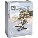 LAMPKI CHOINKOWE ŁAŃCUCH ŚWIETLNY 120 LED TIMER CIEPŁY BIAŁY