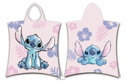 Poncho dla dzieci 50x115 Lilo and Stitch różowy ręcznik z kapturem dziecięcy Jf24