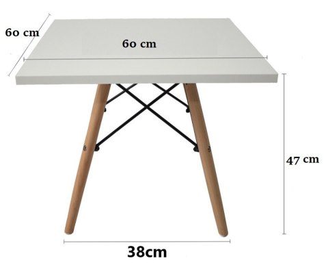 Stolik skandynawski kwadratowy CAPRI WOOD 50 cm Stolik skandynawski kwadratowy CAPRI WOOD 50 cm