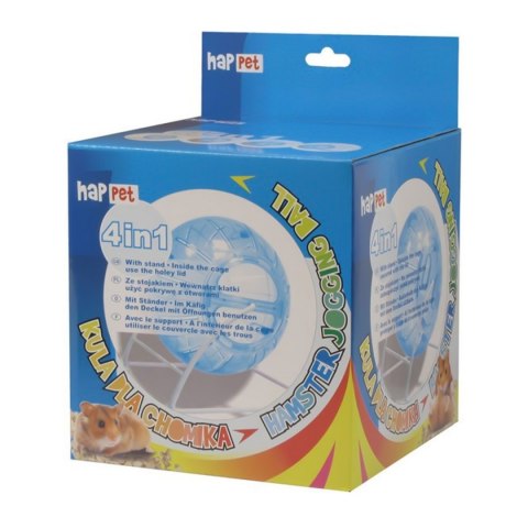 Kula dla chomika 4w1 Happet niebieska 115mm Kula dla chomika 4w1 Happet niebieska 115mm