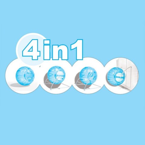 Kula dla chomika 4w1 Happet niebieska 115mm Kula dla chomika 4w1 Happet niebieska 115mm