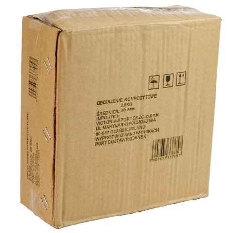 OBCIĄŻENIE BETONOWE 2,5 KG ENERO FIT fi26,5 OBCIĄŻENIE BETONOWE 2,5 KG ENERO FIT fi26,5