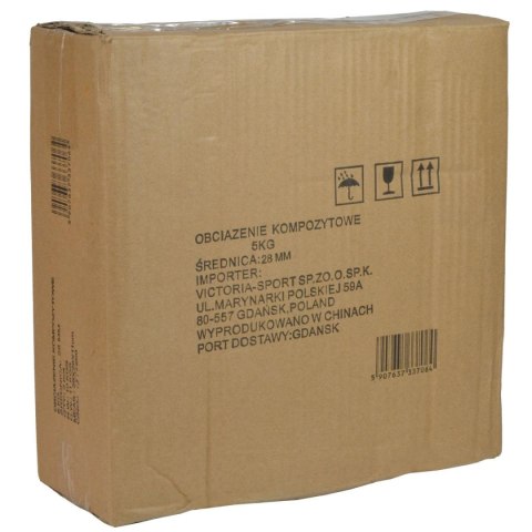 OBCIĄŻENIE BETONOWE 5 KG ENERO FIT fi26,5 OBCIĄŻENIE BETONOWE 5 KG ENERO FIT fi26,5