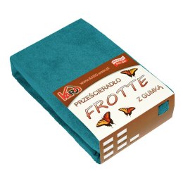 Prześcieradło frotte z gumką 60x120 turkusowe morskie 048 grube 200g/m2 KARO