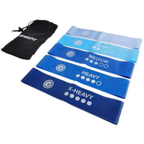 ZESTAW 5 GUM DO ĆWICZEŃ TPE BLUE BAND ENERO FIT ZESTAW 5 GUM DO ĆWICZEŃ TPE BLUE BAND ENERO FIT