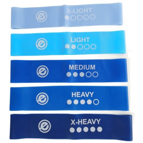 ZESTAW 5 GUM DO ĆWICZEŃ TPE BLUE BAND ENERO FIT ZESTAW 5 GUM DO ĆWICZEŃ TPE BLUE BAND ENERO FIT
