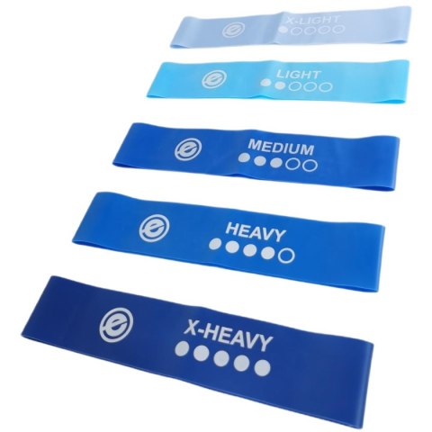 ZESTAW 5 GUM DO ĆWICZEŃ TPE BLUE BAND ENERO FIT ZESTAW 5 GUM DO ĆWICZEŃ TPE BLUE BAND ENERO FIT