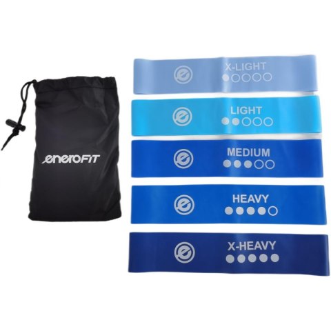ZESTAW 5 GUM DO ĆWICZEŃ TPE BLUE BAND ENERO FIT ZESTAW 5 GUM DO ĆWICZEŃ TPE BLUE BAND ENERO FIT