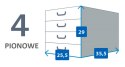 Pudełko kartonowe 4 szuflady pionowe MISIE BEŻOWE