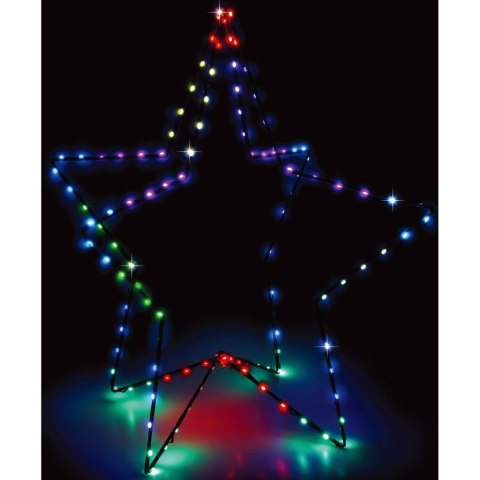GWIAZDA 3D DEKORACYJNA WISZĄCA 120LED RGB 80CM GWIAZDA 3D DEKORACYJNA WISZĄCA 120LED RGB 80CM