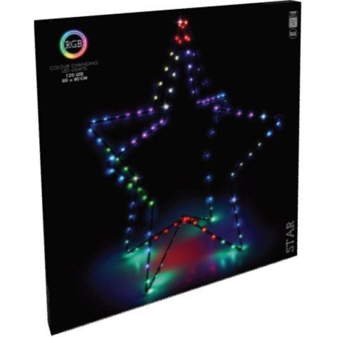 GWIAZDA 3D DEKORACYJNA WISZĄCA 120LED RGB 80CM GWIAZDA 3D DEKORACYJNA WISZĄCA 120LED RGB 80CM