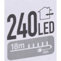 LAMPKI CHOINKOWE ŁAŃCUCH ŚWIETLNY 240 LED ZIMNY BIAŁY