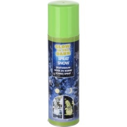 SZTUCZNY ŚNIEG W SPRAYU OZDOBNY NA CHOINKĘ OKNO DREWNO 150ML ŚWIECĄCY W NOCY