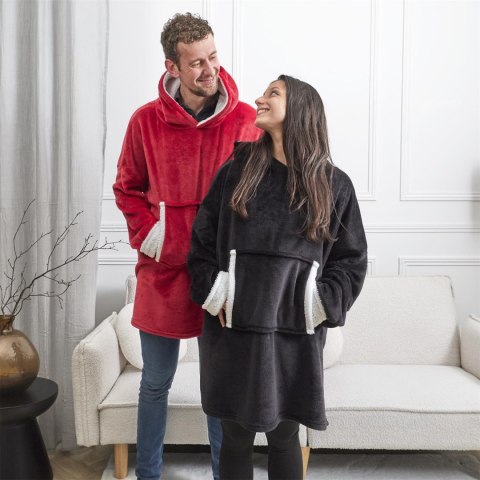 Bluza ocieplana z kieszenią/ snuddie bordowa Bluza ocieplana z kieszenią/ snuddie bordowa