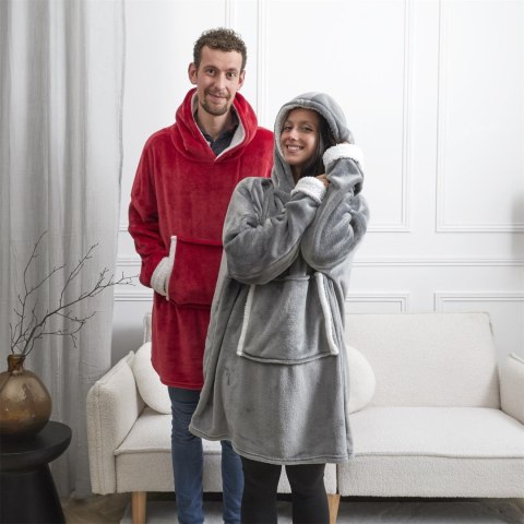 Bluza ocieplana z kieszenią/ snuddie bordowa Bluza ocieplana z kieszenią/ snuddie bordowa