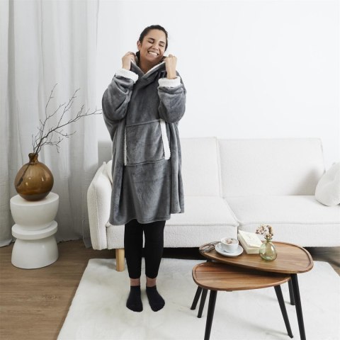 Bluza ocieplana z kieszenią/ snuddie szara Bluza ocieplana z kieszenią/ snuddie szara