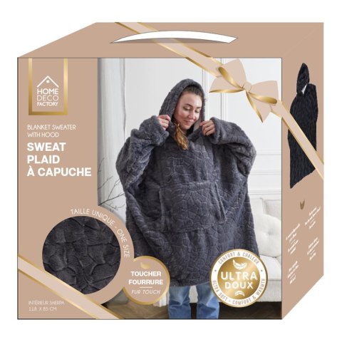Bluza / snuddie z syntetycznego futerka szara Bluza / snuddie z syntetycznego futerka szara