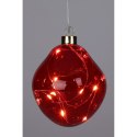 BOMBKA FORMÓWKA SZKLANA KROPLA LED 10CM - RED