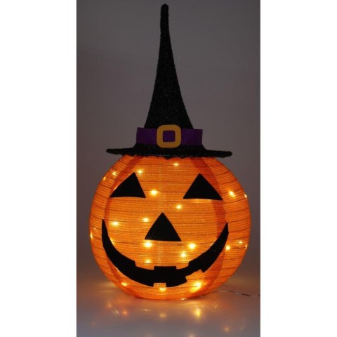 DYNIA DEKORACYJNA Z KAPELUSZEM 68CM HALLOWEEN 30LED