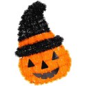 FIGURKA DEKORACYJNA DYNIA 35CM HALLOWEEN POMARAŃCZOWY PASEK