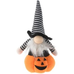 FIGURKA DEKORACYJNA NA DYNI 25CM LED HALLOWEEN POMARAŃCZOWA