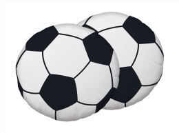 Poduszka dekoracyjna 35 cm Football piłka biała czarna kształtka przytulanka