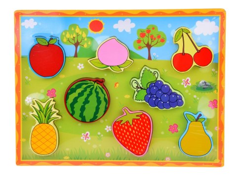 Układanka drewniana edukacyjne puzzle OWOCE dopasuj 8 ele ZA5255 Układanka drewniana edukacyjne puzzle OWOCE dopasuj 8 ele ZA5255