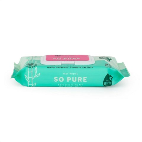 Bambusowe chusteczki nawilżane SO PURE biodegradowalne 56 szt PETITE&MARS Bambusowe chusteczki nawilżane SO PURE biodegradowalne 56 szt PETITE&MARS