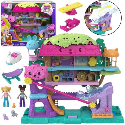 Mattel Polly Pocket Uroczy Domek na drzewie + laleczki zwierzątka ZA5529