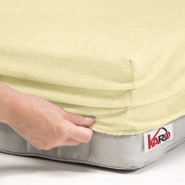 Prześcieradło frotte z gumką 60x120 kremowe 003 grube 200g/m2 KARO