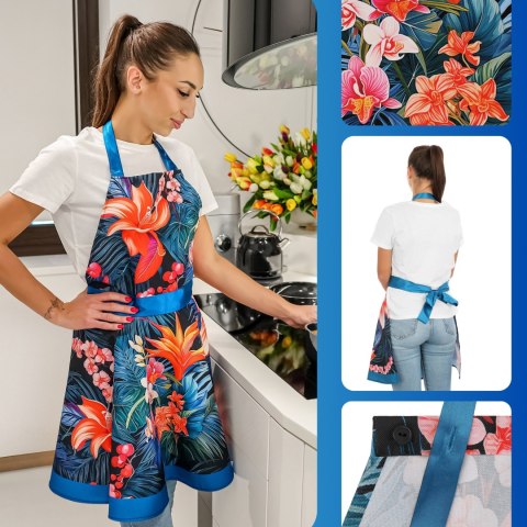Nitly Paradise Blue - Fartuszek Sukienka - dla Niej Dziewczyny Żony Mamy Nitly Paradise Blue - Fartuszek Sukienka - dla Niej Dziewczyny Żony Mamy