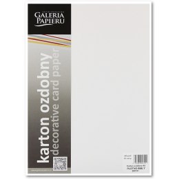 Karton ozdobny Galeria Papieru A4/240g Płótno biały (20)