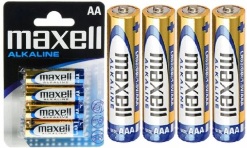 4x Baterie AA 1,5V Alkaline MAXELL LR6