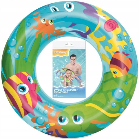 Bestway kółko koło dmuchane do pływania dla dziecka 56cm 3-6lat 36013 ocean