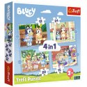 Puzzle 4w1 Bluey i jego świat 3+ Trefl 34637