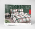 Pościel bawełniana 220x200 biała czerwona zielona kratka 5255 A Bawełna 32