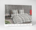 Pościel bawełniana 140x200 beżowa biała kratka 5246 B Bawełna 48