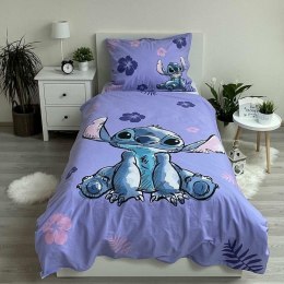 Pościel bawełniana 160x200 Lilo i Stitch fioletowa poszewka 70x80 JF 02